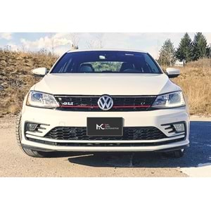 VW Jetta Mk6 FL 2014+ - Tampon Ön GLI Stil Chn., Pnjr. İşlem Yapılmamış Ham Yüzey Set ABS