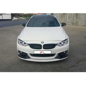 BMW F36 2014+ - Ön Ek M Performance Stil Flaplı, Piano Black Vakum Set