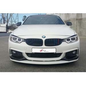 BMW F36 2014+ - Ön Ek M Performance Stil Flaplı, Piano Black Vakum Set