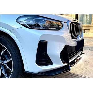 BMW G01 2017+ - Tampon Lipi/Ön M Performance Stil, 3 Parçaı, Piano Black Boyalı Ürün Yüzeyi, ABS