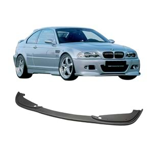 BMW E46 1997+ - Ön Lip Hamann M3 Stil, Piano Black Ürün Yüzeyi, Vakum