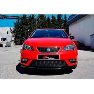 Seat Ibiza Mk4 2008+ - Ön Lip Cupra Basic 2 mm, Piano Black Ürün Yüzeyi, Vakum