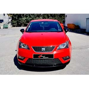 Seat Ibiza Mk4 2008+ - Ön Lip Cupra Basic 2 mm, Piano Black Ürün Yüzeyi, Vakum