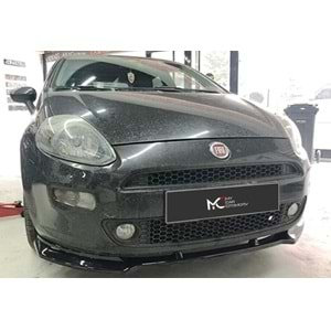 Fiat Punto 2012+ - Ön Lip Basic 2 mm, Piano Black Vakum