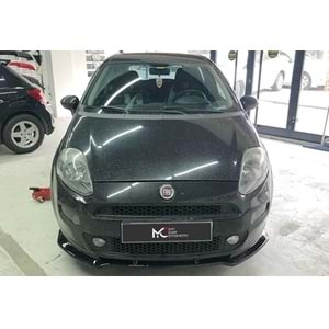 Fiat Punto 2012+ - Ön Lip Basic 2 mm, Piano Black Vakum