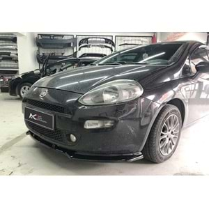 Fiat Punto 2012+ - Ön Lip Basic 2 mm, Piano Black Vakum