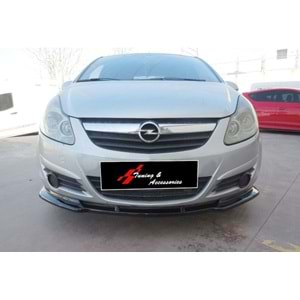 Opel Corsa D FL 2011+ - Ön Lip Basic 2 mm, Piano Black Vakum