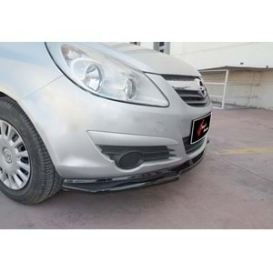 Opel Corsa D FL 2011+ - Ön Lip Basic 2 mm, Piano Black Vakum