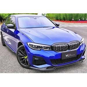 BMW G20 2019+ - Ön Ek M Sport Stil 3 Parça, Piano Black Boyalı Yüzey ABS