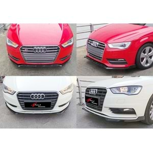 Audi A3 8V HB, S 2012+ - Ön Lip Sport Stil, Piano Black Vakum