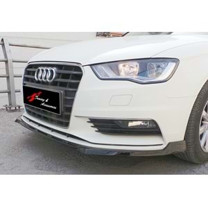 Audi A3 8V HB, S 2012+ - Ön Lip Sport Stil, Piano Black Vakum