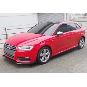 Audi A3 8V HB, S 2012+ - Ön Lip Sport Stil, Piano Black Vakum