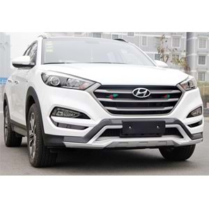 Hyundai Tucson 3 2015+ - Koruma Barı Elit Ön ve Arka, Krm. Gri Siyah ABS Set