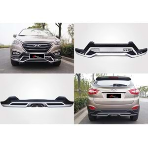 Hyundai IX35 2010+ - Koruma Barı Sport Ön ve Arka, DRL Krm. Gri Siyah ABS Set