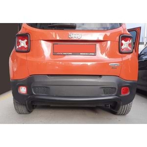 Jeep Renegade 2014+ - Koruma Barı/Arka, U Stil, Mat Siyah Boyalı Ürün Yüzeyi, 70 mm, DKP Çelik