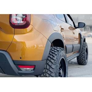 Dacia Duster 2 2018+ - Protector Body Kit A Plus+ Oem Standart Stil Park Asistanlı , Mat Siyah Ürün Yüzeyi Vkm. Set