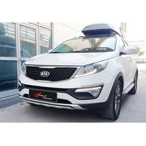 Kia Sportage R 2010+ - Plate Oem Style Ön ve Arka, Mat Gri+Siyah Ürün Yüzeyi, ABS, Set