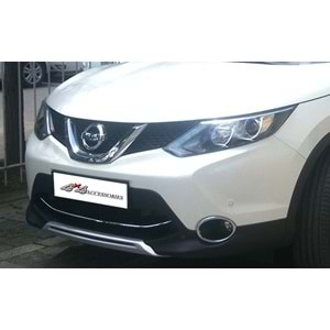 Nissan Qashqai 1 2013+ - Plate Ön Arka Oem Stil, Mat Gri Yüzey ABS Set