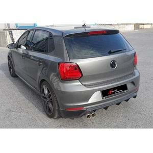 VW Polo Mk5 FL 2014+ - Arka Ek Rieger Stil, İşlemsiz Ham Yüzey Vakum