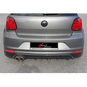 VW Polo Mk5 FL 2014+ - Arka Ek Rieger Stil, İşlemsiz Ham Yüzey Vakum