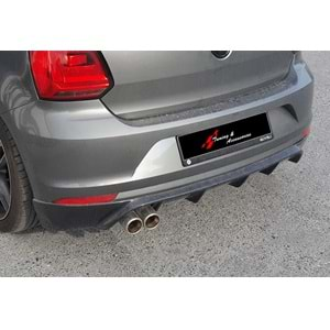 VW Polo Mk5 FL 2014+ - Arka Ek Rieger Stil, İşlemsiz Ham Yüzey Vakum