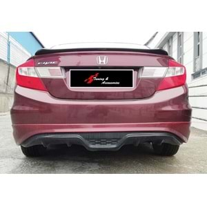 Honda Civic FB7 2012+ - Arka Ek Custom Stil, İşlem Yapılmamış Ham Yüzey Vakum