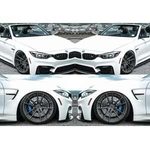 BMW F32, F36 2014+ - Çamurluk M4 Stil Sol, Sağ Logolu, İşlemsiz Yüzey HRP SAC Set