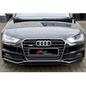 Audi A4 2012+ - Panjur S4 Stil, Krm. Çerçeve Şerit Piano Black İç ABS