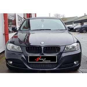 BMW E90 LCI 2008+ - Panjur M3 Stil Çift Çizgi, Piano Black Çerçeve İç ABS Set