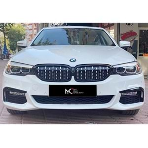 BMW F10 2010+ - Panjur Diamond Stil, Piano Black Çerçeve Krom İç ABS Set