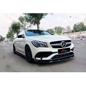 M. Benz C117 2013+ - Ön Lip Flaplı Brabus Stil 3 Parça, Piano Black ABS