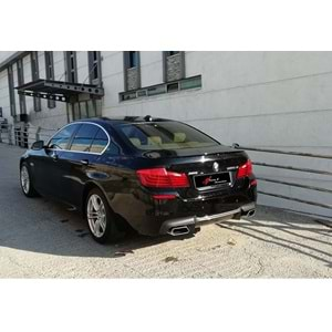 BMW F10 2010+ - Difüzör M5 Oem Stil, Sağ Sol Çiftli Çıkış Mat Siyah ABS