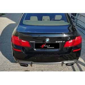 BMW F10 2010+ - Difüzör M5 Oem Stil, Sağ Sol Çiftli Çıkış Mat Siyah ABS