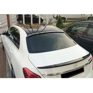 M. Benz W205 2015+ - Spoiler Oem V1B Stil Cam Üzeri , Piano Black ABS