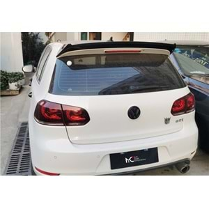 VW Golf Mk6 2008+ - Spoiler GTI V1B Stil Tavan Üzeri, Piano Black ABS