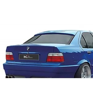 BMW E36 4D 1990+ - Spoiler Rieger Stil Tavan Üzeri, Piano Black FRP