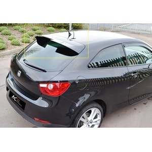 Seat Ibiza Mk4 2D 2008+ - Spoiler Cupra V1D Stil Tavan Üzeri, Piano Black ABS