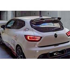 Renault Clio 4 2012+ - Spoiler RS V Cap Tavan Üzeri, Piano Black ABS