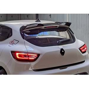 Renault Clio 4 2012+ - Spoiler RS V Cap Tavan Üzeri, Piano Black ABS