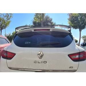 Renault Clio 4 2012+ - Spoiler RS V Cap Tavan Üzeri, Ham İşlemsiz Yüzey ABS