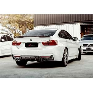 BMW F36 2014+ - Spoiler M4 V2B Stil Bagaj Üzeri, Piano Black ABS