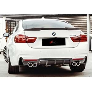 BMW F36 2014+ - Spoiler M4 V2B Stil Bagaj Üzeri, Piano Black ABS