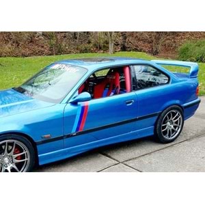 BMW E36 1990+ - Spoiler M3 GT V2B Stil Bagaj Üzeri 4 Parça, Piano Black ABS