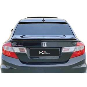 Honda Civic FB7 2012+ - Spoiler Votex V1P Stil Bagaj Üzeri, İşlemsiz Ham Yüzey ABS