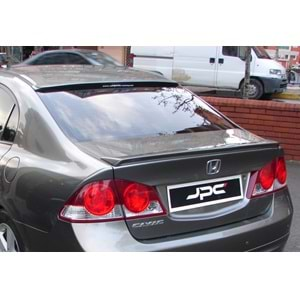 Honda Civic FD6 2006+ - Spoiler Hybrid V1D Stil Cam Üzeri, İşlemsiz Ham Yüzey ABS