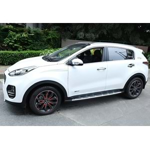 Kia Sportage 4 2015+ - Basamak Oem Stil Çizgili, ABS Alüminyum Set