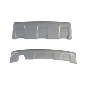 Dacia Duster 1 2009+ - Plate Alt Ön ve Arka A Plus+ Oem Stil, Mat Gri Yüzey Vkm. Set