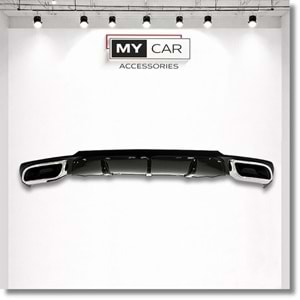 Opel Insignia B 2017+ - Difüzör/Arka, Oem Sport V1 Style, Krom Çerçeve, Piano Black Boyalı Ürün Yüzeyi, ABS, Set