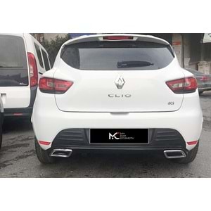 Renault Clio 4 2012+ - Difüzör/Arka, C Sport V1 Stil, Egz. Çerçevesi, Piano Black, Vakum, Set