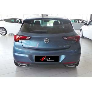 Opel Astra K 2015+ - Difüzör Sport Krm. Egz. Ucu, Piano Black Vakum Set